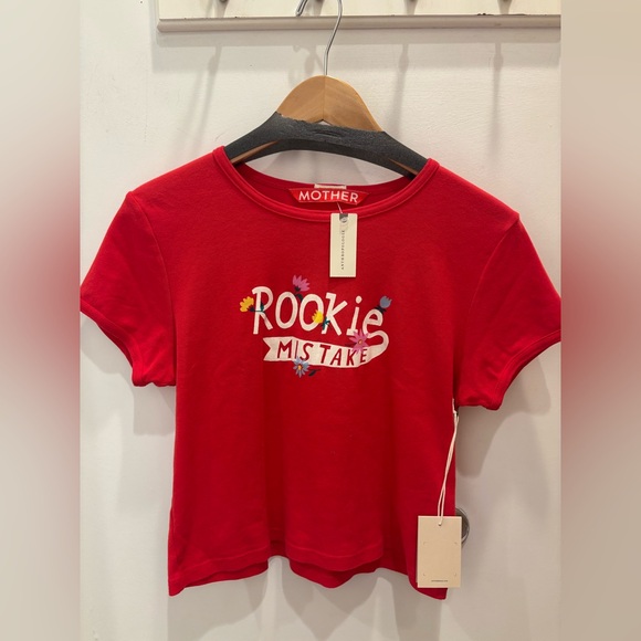 MOTHER Red 'Rookie Mistake' Tee - Picture 1 of 4